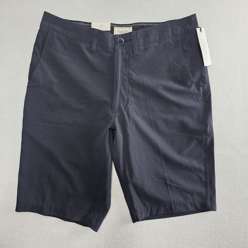 7 Diamonds Men's Size 29 Navy Momentum Performance Shorts Stretch NWT